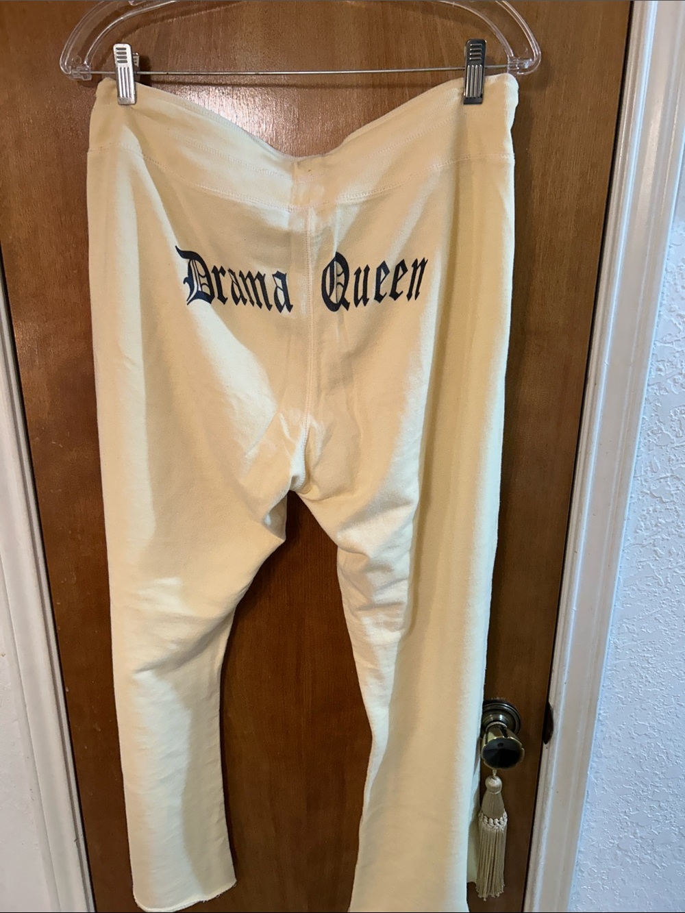 Drama Queen Women’s yellow sweat pants/ joggers. 100% Cotton. L